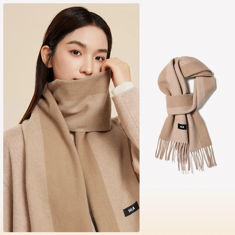 HLA Sheep Wool Knit Scarves Unisex-2