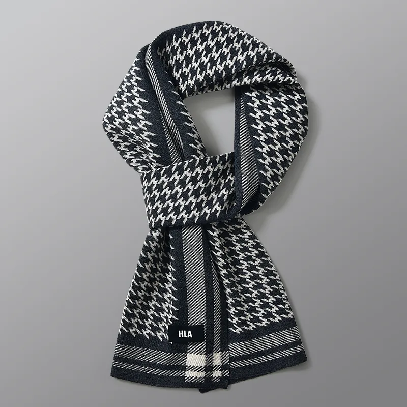 HLA Sheep Wool Polyester Acrylic Polyamide Scarves Unisex-6