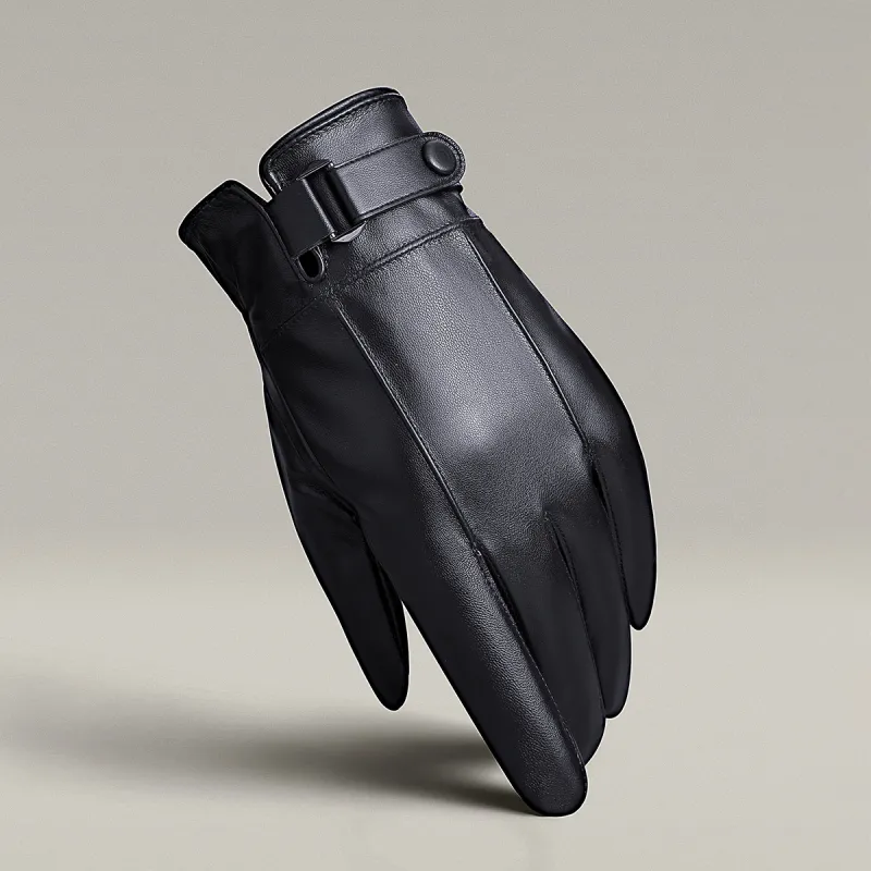 HLA Synthetic Leather Polyester Fiber Pu Glove Unisex-5