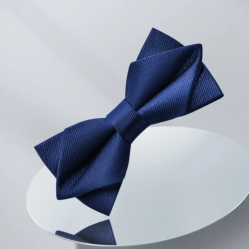 HLA Mulberry Silk Bow Tie Men's-2