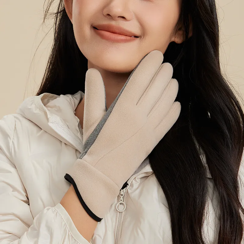 HLA Polyester Elastane Glue Included Palm Side Inner Layer Polyester Elastane Glue Included Gloves Women's-1