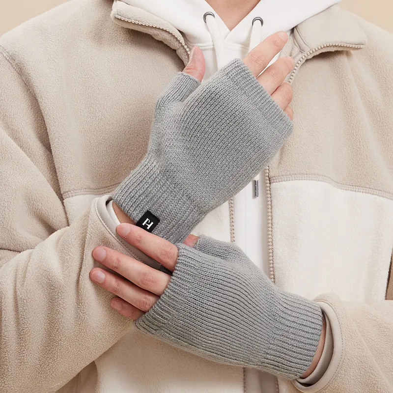 HLA Acrylic Polyamide Elastane Knit Gloves Men's-7