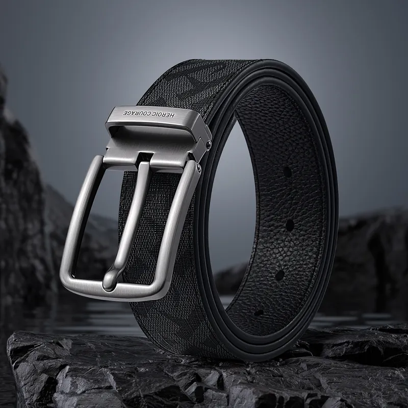 HLA Cow Leather Leather Belts Men's 37.5mm-2