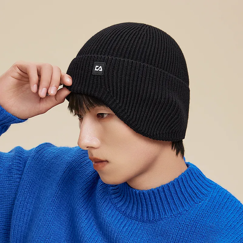 HLA Sheep Wool Knitted Hat Unisex-6