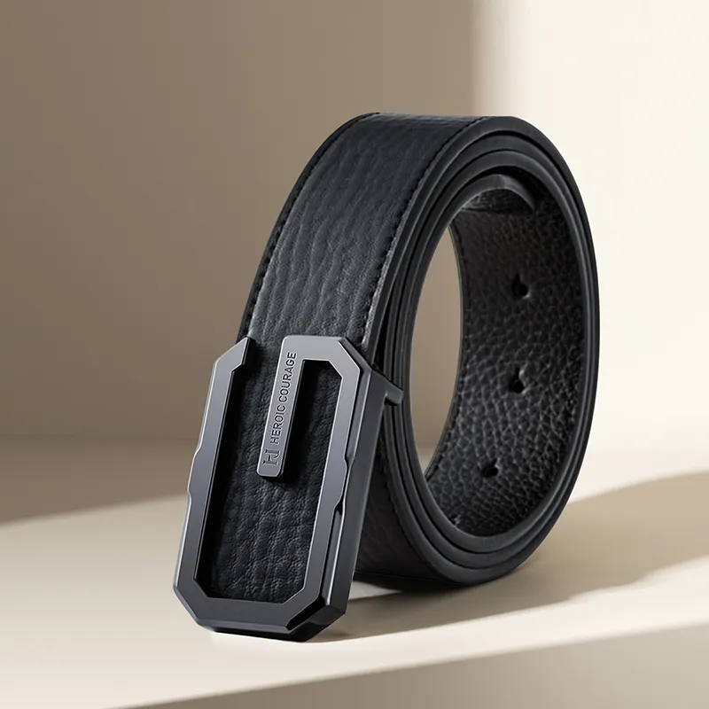 HLA Cow Leather Belts Men's Width 3.4cm-6