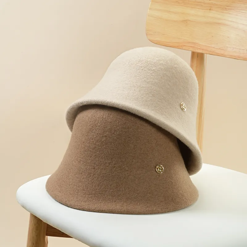 HLA Sheep Wool Polyester Bucket Hats Women's-1