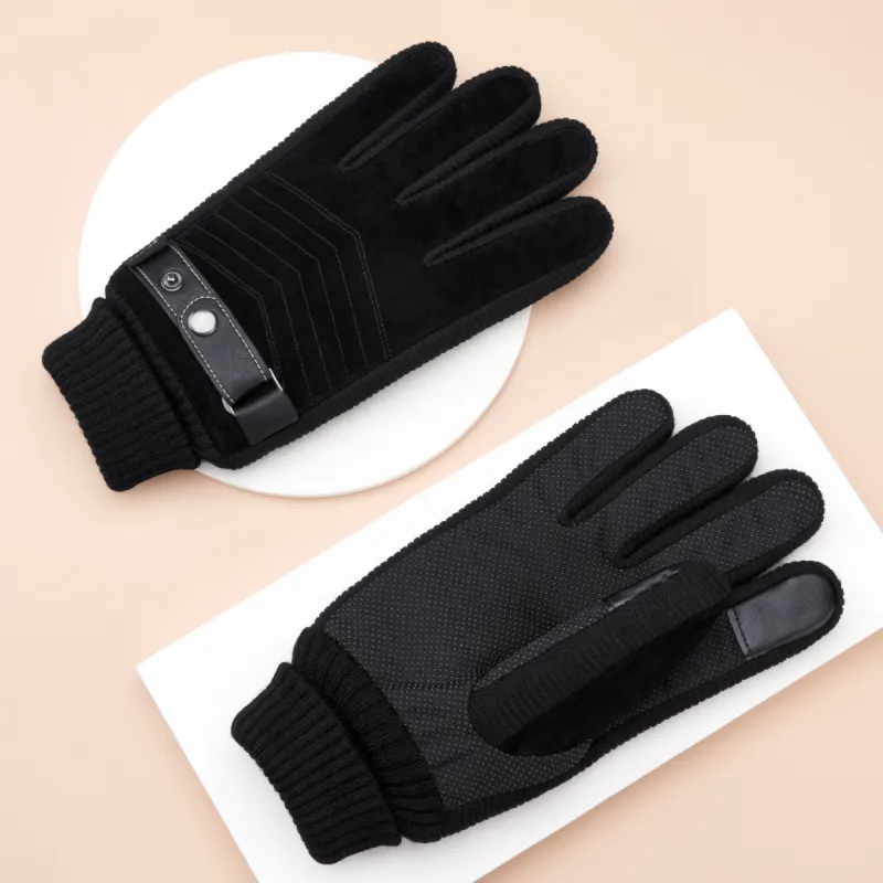 HLA Pigskin Leather, Polyester Fiber Gloves Men's-3