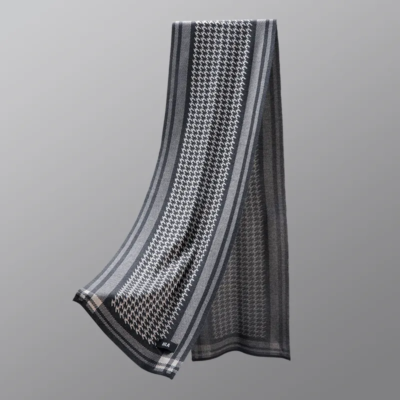 HLA Sheep Wool Polyester Acrylic Polyamide Scarves Unisex-5