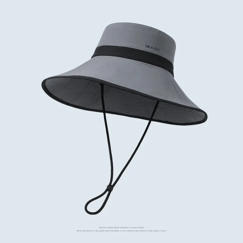 HLA Polyamide, Polyester Bucket Hats Unisex Cool Frost Gray-1