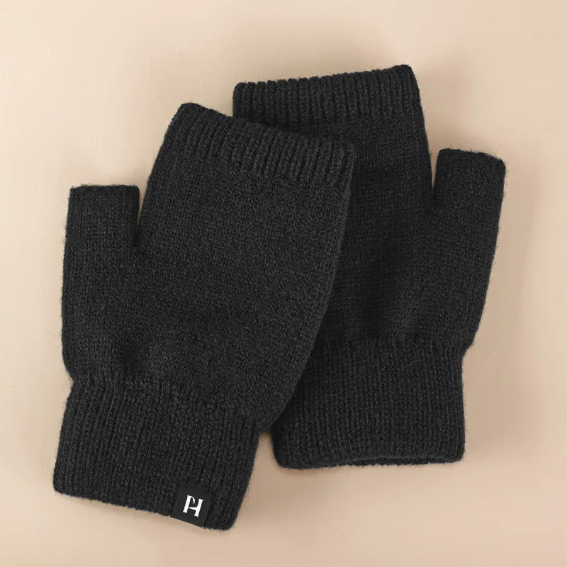 HLA Acrylic Polyamide Elastane Knit Gloves Men's-2