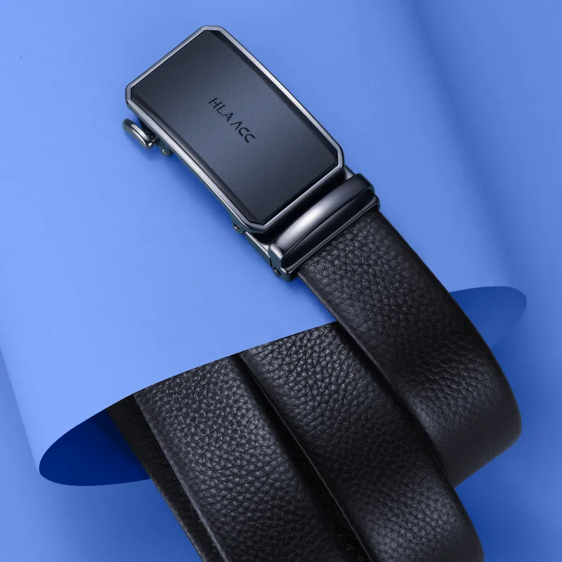 HLA Top Grain Cow Leather Belts Men's 3.5cm-5