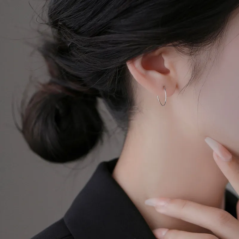 DODOGOGO S999 Silver Earrings Unisex-3