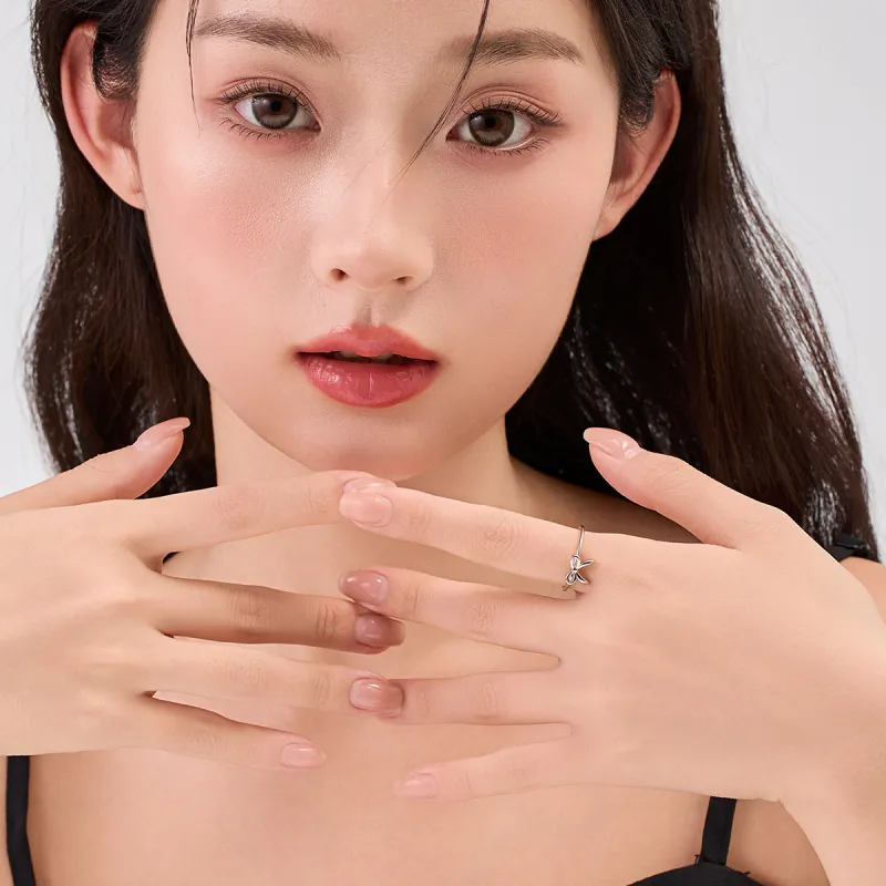 DODOGOGO Titanium Steel Rings Women's Silver, Packaging-6