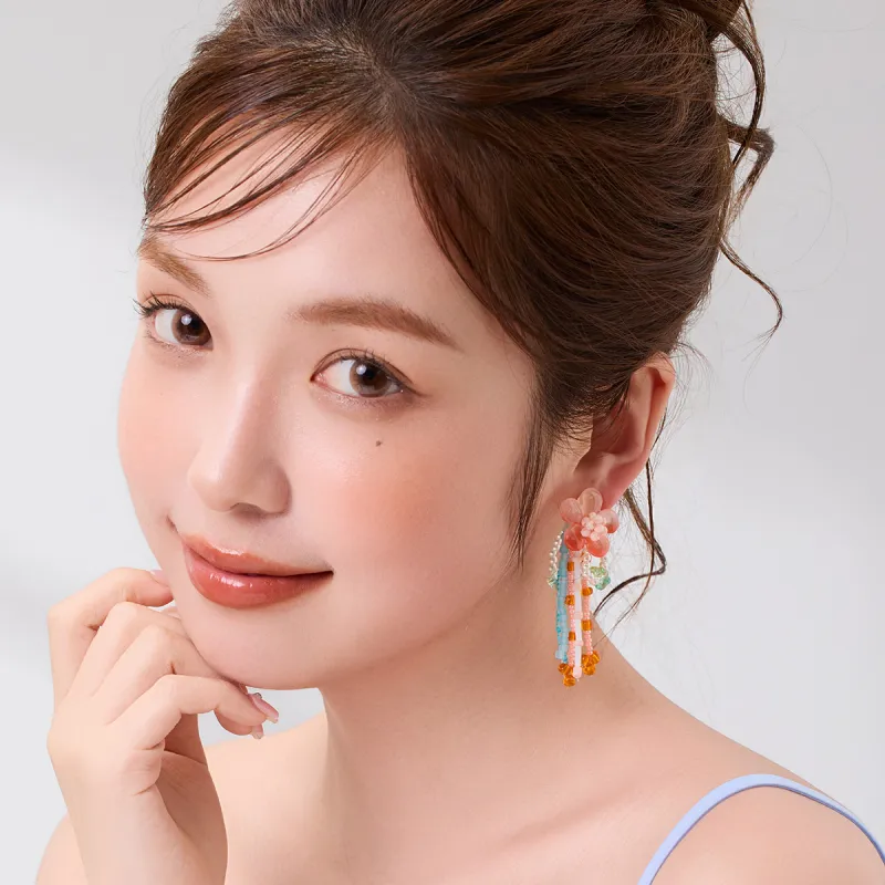 DODOGOGO Alloy S925 Sterling Silver Stud, Glass Earrings Women's-2