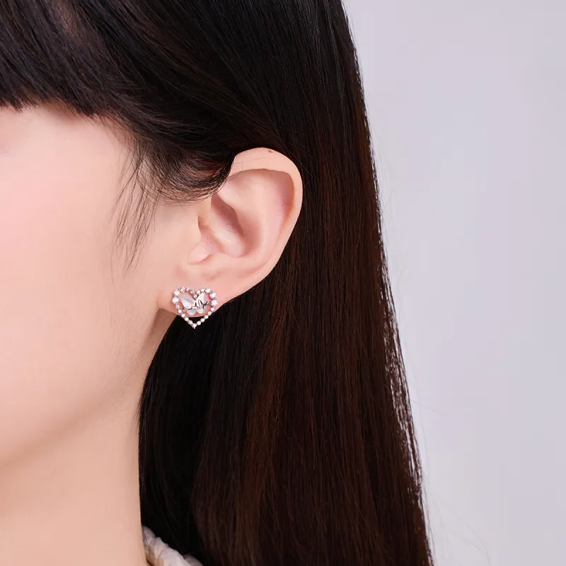 DODOGOGO Alloy S925 Silver, Synthetic Cubic Zirconia, Resin Stud Earrings Women's-1