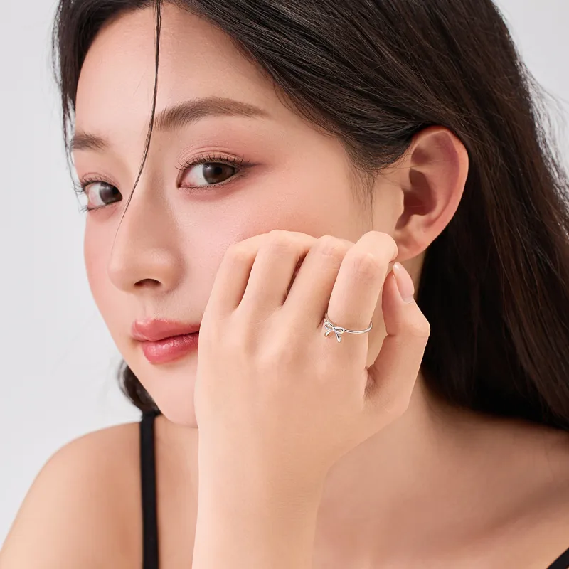 DODOGOGO Titanium Steel Rings Women's Silver, Packaging-3