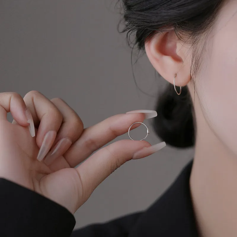 DODOGOGO S999 Silver Earrings Unisex-4