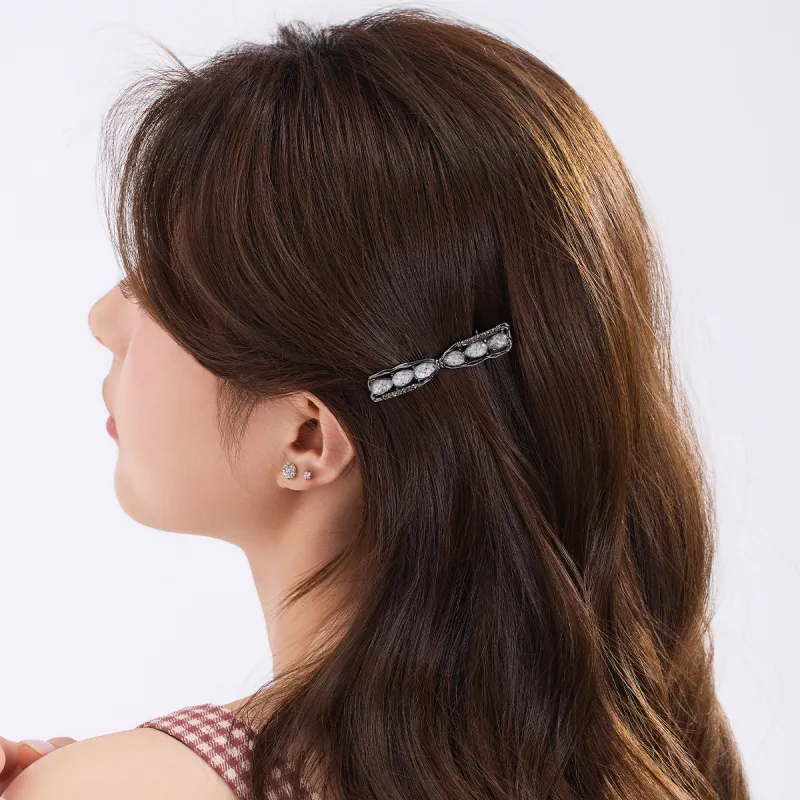 DODOGOGO Alloy, Synthetic Cubic Zirconia, Resin Hair Clips Women's-5