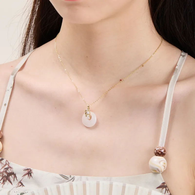 DODOGOGO Alloy Necklaces Women's Green/White, Packaging-5