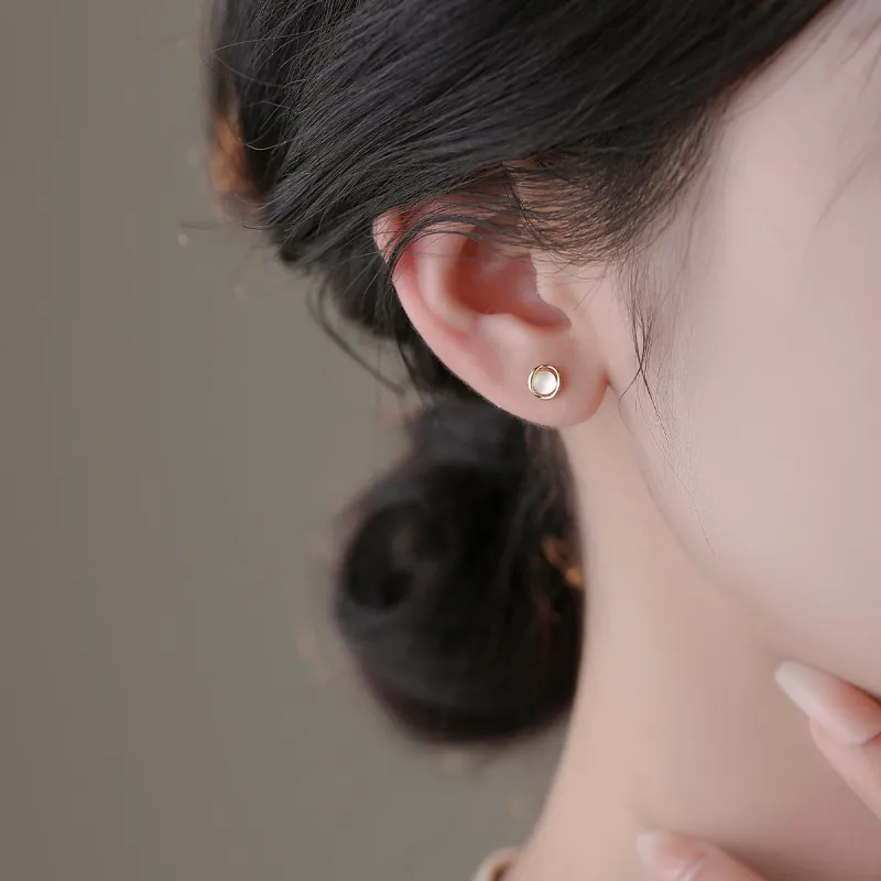 DODOGOGO S 999 Fine Silver Stud Earrings Women's-3