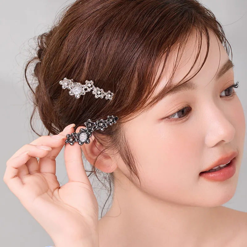 DODOGOGO Alloy, Synthetic Cubic Zirconia, Resin Hair Clips Women's-2