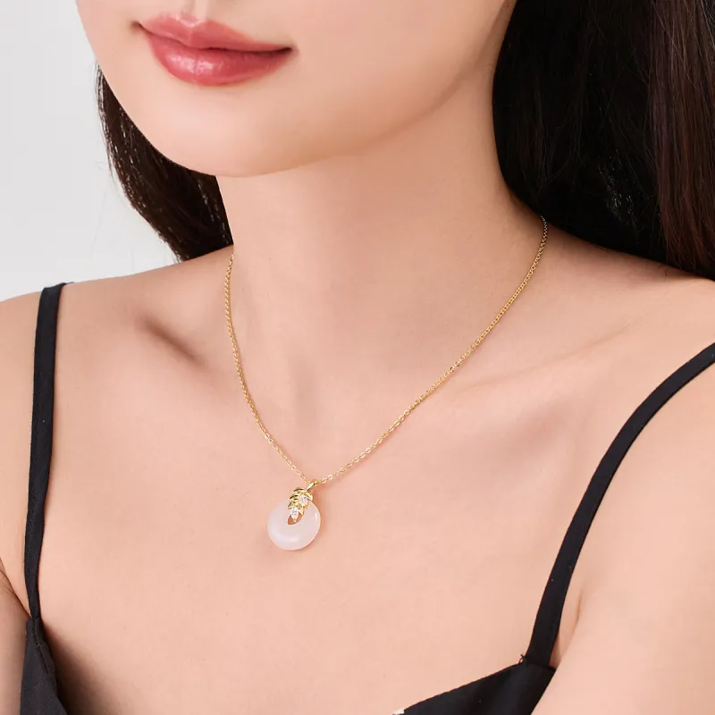 DODOGOGO Alloy Necklaces Women's Green/White, Packaging-4