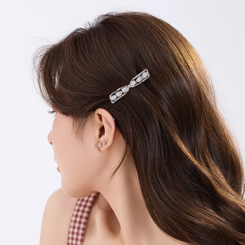 DODOGOGO Alloy, Synthetic Cubic Zirconia, Resin Hair Clips Women's-1