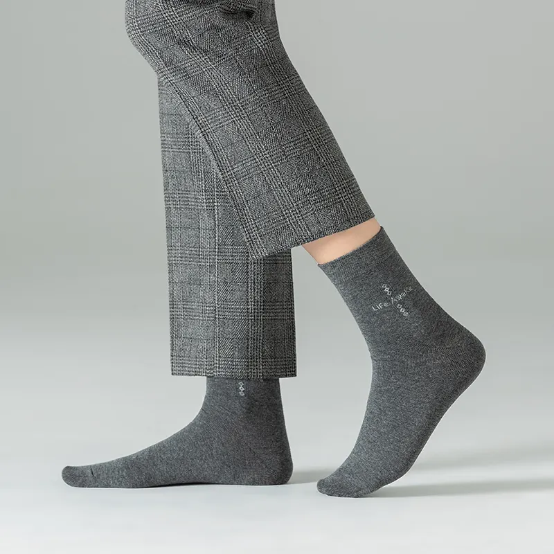 HLA Men Mid Calf Socks-15