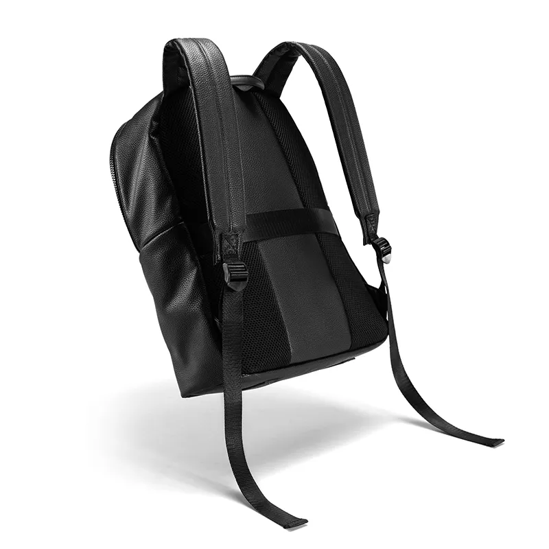HLA PU Backpack Travel Laptop Bag Regular Unisex Black-4