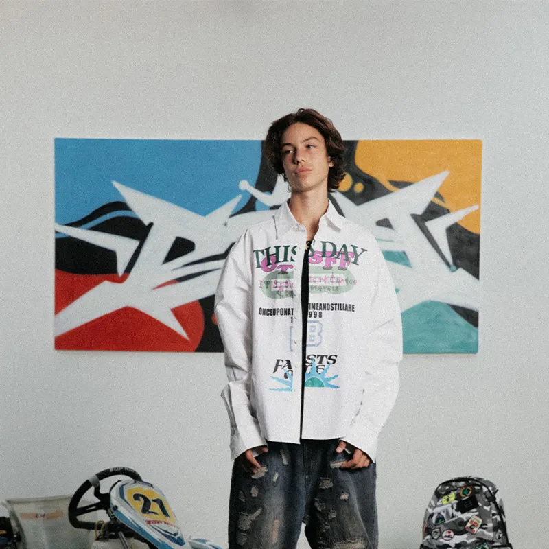 BLACK8MOB AW24 Shirt Unisex White-1