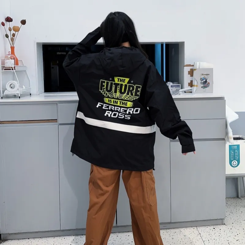 Ferrero Ross Windbreaker Jackets Unisex Black-3