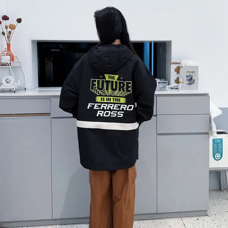 Ferrero Ross Windbreaker Jackets Unisex Black-2