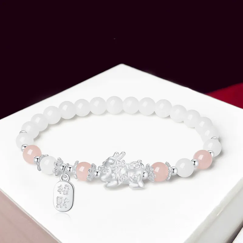 There Is You In The Long World White Jade Bodhi Bracelets Unisex-4