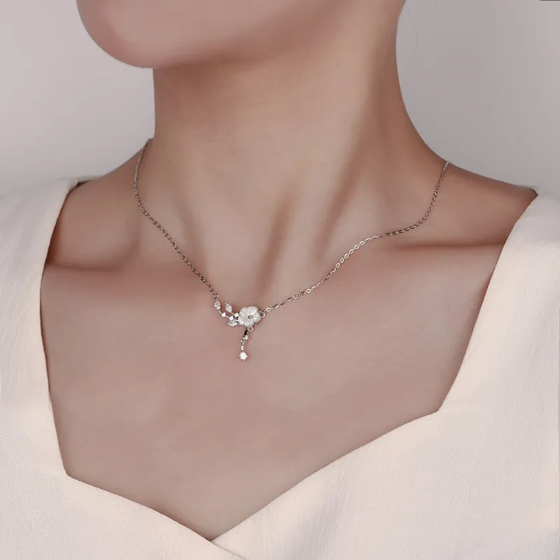 ZOKS S999 Fine Silver Necklaces Women's-2