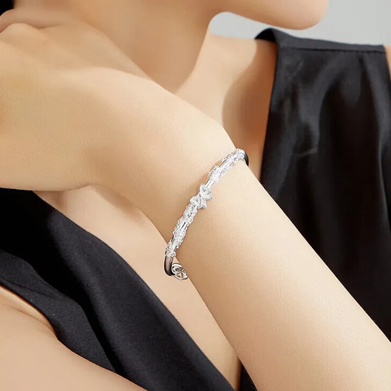 ZOKS S999 Fine Silver Bangles Women's-2