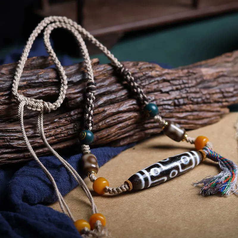 ZOKS Agate Jade Necklaces Unisex-1