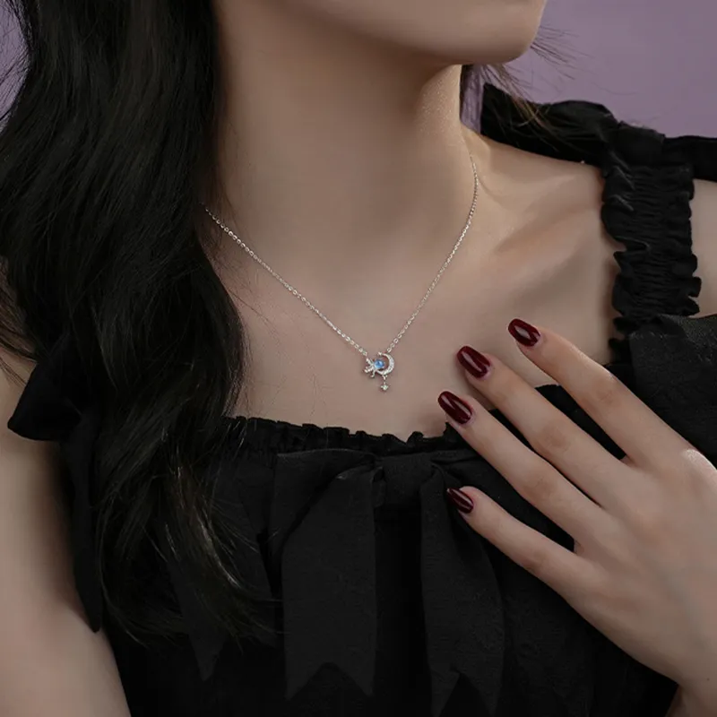 ZOKS S925 Silver Necklaces Women's-2