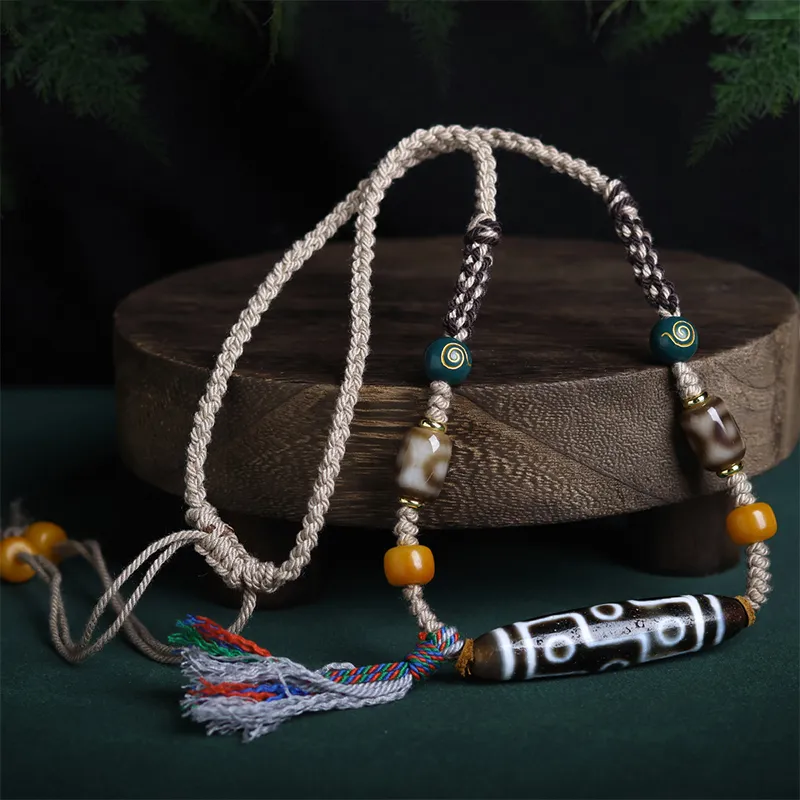 ZOKS Agate Jade Necklaces Unisex-3