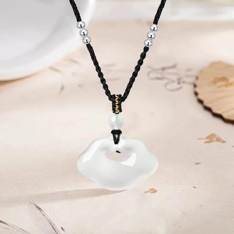 ZOKS Chalcedony Jade Necklaces Women's-1