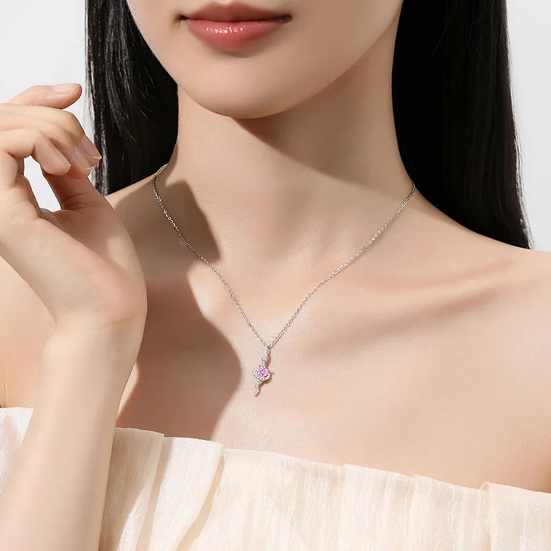ZOKS S925 Silver Necklaces Women's-5