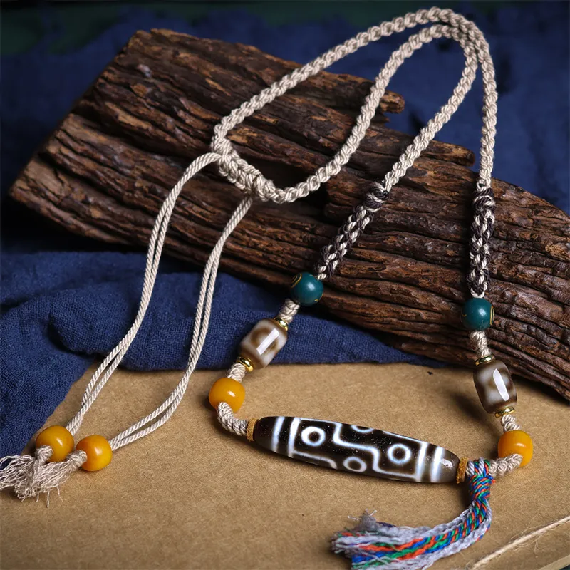 ZOKS Agate Jade Necklaces Unisex-2