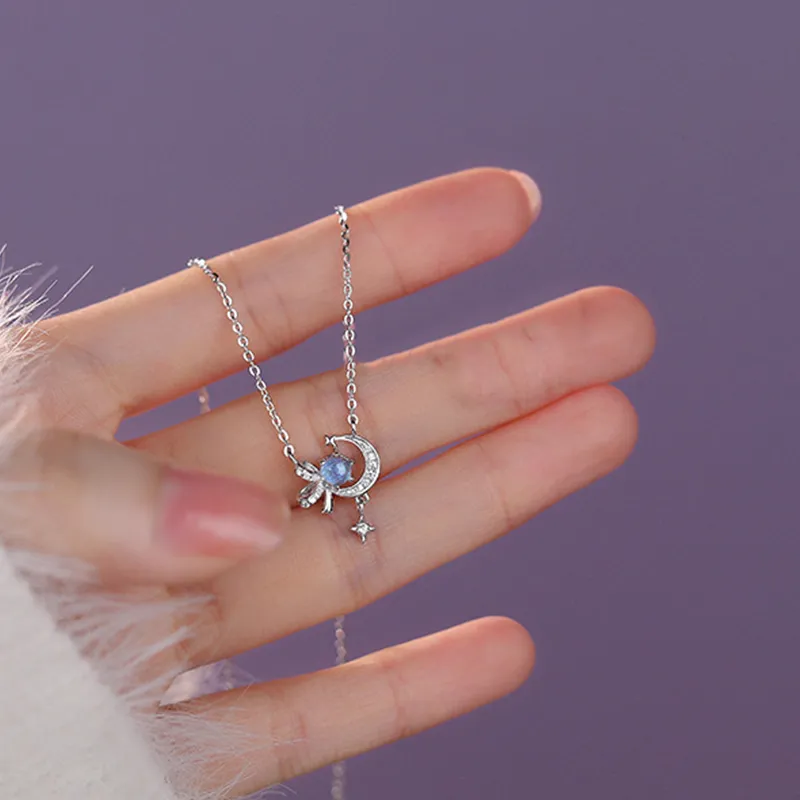 ZOKS S925 Silver Necklaces Women's-3