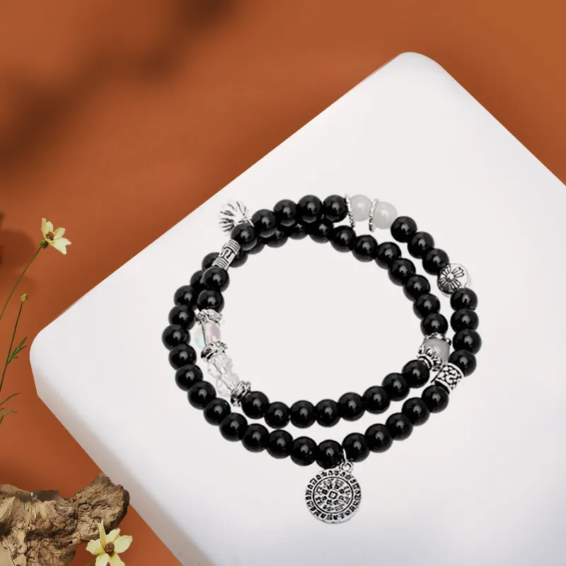 ZOKS Colored Glaze Jade Bracelets Unisex-6