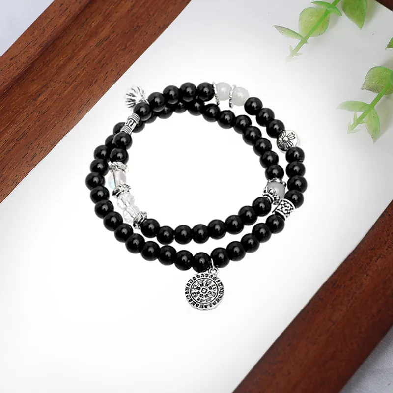 ZOKS Colored Glaze Jade Bracelets Unisex-5