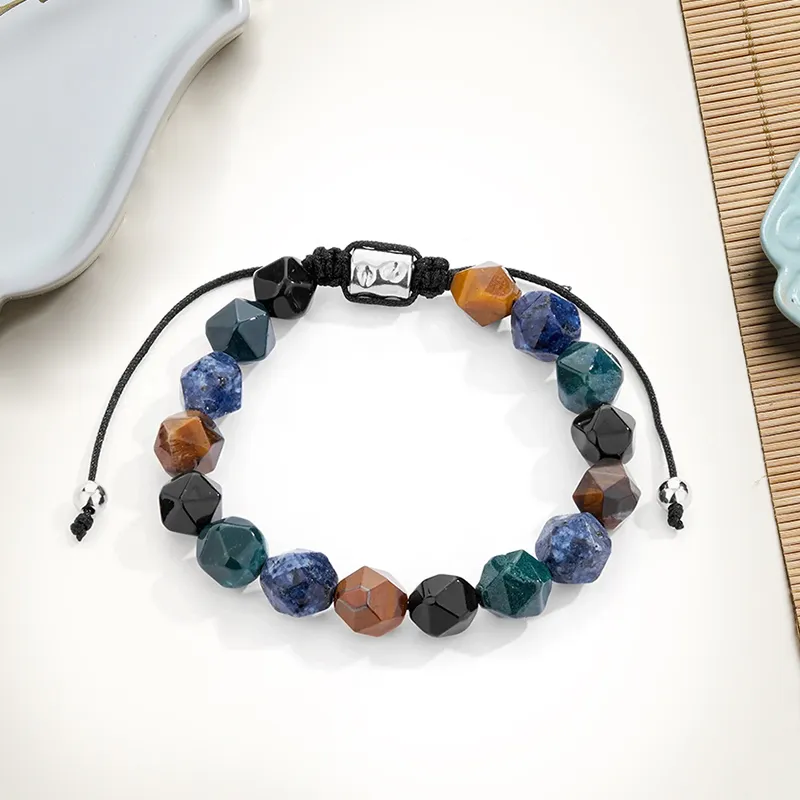 ZOKS Tiger's Eye Stone Jade Bracelets Women's-4
