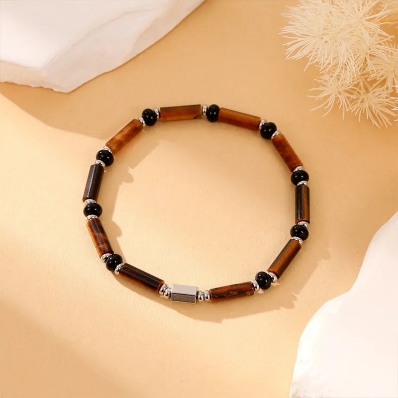ZOKS Tiger's Eye Stone Jade Bracelets Women's-1