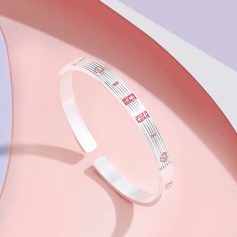 ZOKS S999 Fine Silver Bangles Women's-5