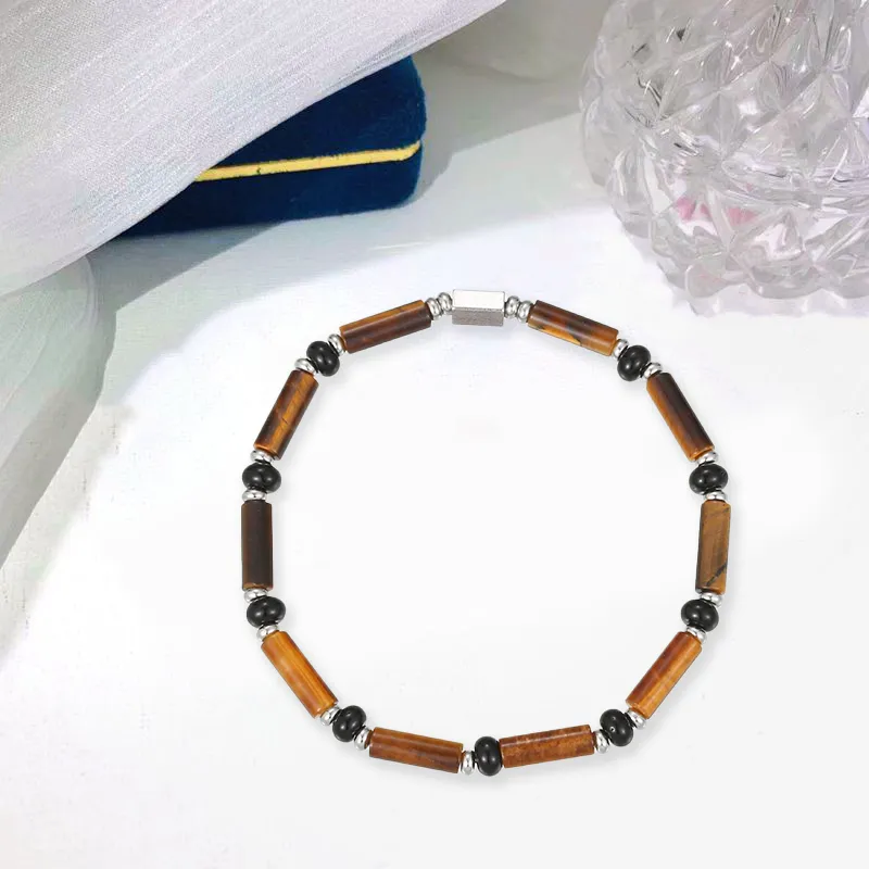 ZOKS Tiger's Eye Stone Jade Bracelets Women's-5