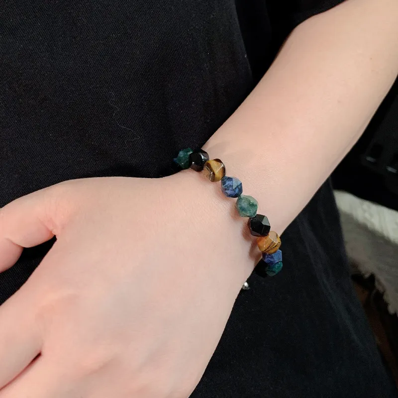 ZOKS Tiger's Eye Stone Jade Bracelets Women's-2