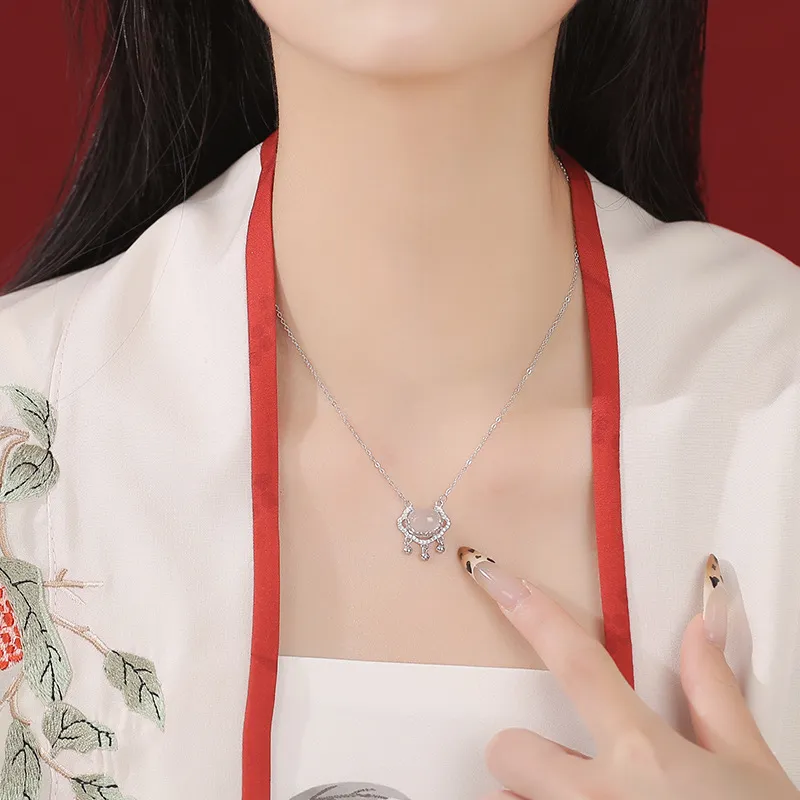 ZOKS S999 Fine Silver Necklaces Women's-4